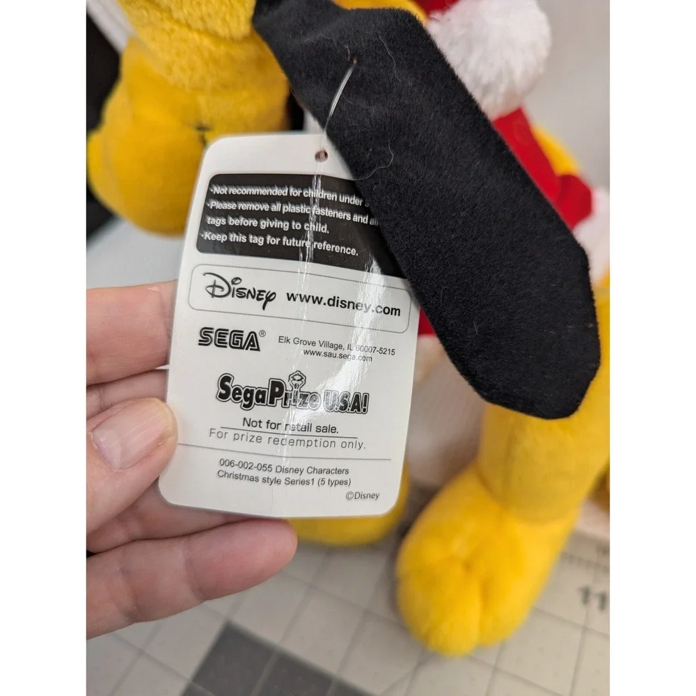 Disney Sega Christmas Plush Donald Duck Pluto Lot Series 1 Stuffed‎ Animal Toy